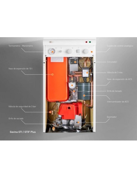 Instalar caldera mixta de gasoil Baxi Gavina Plus ECO GTIF 30 - Aire  acondicionado Barcelona